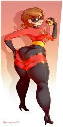 1girls big_ass cozynakovich eating helen_parr huge_ass looking_back solo_female tagme the_incredibles thick_thighs