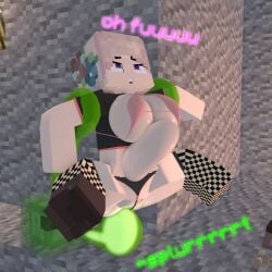 1boy 1girls 3d ahe_gao anal_sex big_breasts deep_penetration elf_ears elf_female erect_nipples faye_lux-rubra_(story_galory) female fishnet_legwear from_behind green_tentacles horny_female humanoid male mine-imator minecraft monster monster_boy multicolored_hair open_mouth outside panties purple_eyes slime_(minecraft) story_galory t-shirt tagme tentacle tongue_out wet_pussy