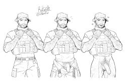 1boy activision balls bara beard big_penis blush bulge bulge_through_clothing call_of_duty call_of_duty_modern_warfare call_of_duty_modern_warfare_2_(2022) captain_price clothing erection facial_hair flaccid gear genital_fluids gloves hair hairy hard_on john_price male male_focus male_only manly muscular muscular_male pubic_hair rottansfw thick_thighs veiny_penis