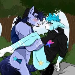 anthro anthro_horse beanie beanie_hat beard beard_stubble blue_coat blue_eyes blue_fur blush bublijoestar choking choking_during_sex choking_while_penetrating collar cutie_mark cyan_hair dark_blue_hair earring earrings gay himbo hoodie horse_penis horsecock light_blue_fur male/male mlp_g4 mlp_oc muscles muscular muscular_anthro muscular_male my_little_pony nature nature_background original_characters piercings ponies pony purple_eyes rock saliva saliva_trail stars stone tank_top teal_hair thick_penis tongue_out wet yaoi