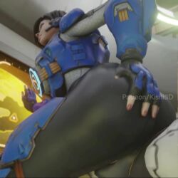 2girls 3d animated ass ass_licking ass_worship facesitting female_only grinding_on_face kishi mercy overwatch tagme tongue_out tracer video yuri