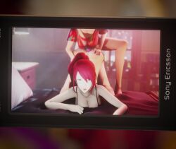 2girls 3d amateurthrowaway animated ass atlus breasts brown_eyes brown_hair dildo electronics female from_behind hair_over_one_eye hi_res human large_ass large_breasts long_hair mitsuru_kirijo mp4 naughty_face pale_skin persona persona_3 persona_3:_dancing_in_moonlight phone red_eyes red_hair sex sex_toy shit_eating_grin short_hair sound strap-on tagme thighs video yukari_takeba yuri