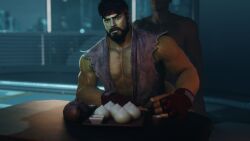 2boys 3d 3d_(artwork) anal anal_sex ass bara bottomless_male capcom character_request dark-skinned_male dark_skin food gay gay_anal gay_sex gaymer93 ggaymer93 human interracial japanese light-skinned_male light_skin male male_only meatbun melanin muscular muscular_male naked naked_male no_visible_genitalia nude nude_male ryu_(street_fighter) street_fighter street_fighter_6 tagme unknown_character unknown_male video_games yaoi