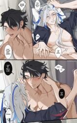 2boys anal anal_sex gay gay_sex genshin_impact hoyoverse male neuvillette_(genshin_impact) no_visible_genitalia tagme wriothesley_(genshin_impact) yaoi yukaero4