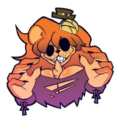 1girls big_breasts boob_window breasts clothed cryptiacurves female female_only five_nights_at_freddy's fredina's_nightclub golden_freddy_(fnaf) golden_fredina_(cally3d) horror no_bra ripped_clothing robot robot_girl solo type_0