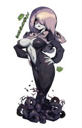 aged_up big_breasts fully_clothed little_witch_academia pale_skin purple_hair slugbox sucy_manbavaran witch