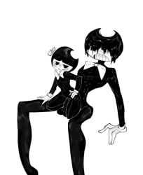 bendy bendy_and_the_ink_machine bendy_fem bendy_the_dancing_demon ink_demon kuro_inkku penis selfcest tagme