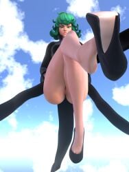 1girls 3d angry angry_face black_dress blender blender_eevee clouds dangling_shoe feet floating foot_fetish foot_focus green_hair green_toenails high_heels insanis_(artist) kiriko_(overwatch) looking_at_viewer midair one-punch_man overwatch overwatch_2 partially_clothed partially_clothed_female petite self_upload shoes sky sky_background soles solo solo_focus tatsumaki tatsumaki_(cosplay) terrible_tornado_kiriko toenail_polish toenails toes