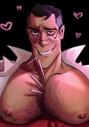 adorable adorable_face bara_tiddies bara_tits canon_couple cute cute_expression cute_eyes cute_face cute_male egabbacc funny gay heavy_(team_fortress_2) heavy_weapons_guy humor love lovers loving_couple medic medic_(team_fortress_2) meme shitpost tagme team_fortress_2 video vine_boom wholesome yaoi