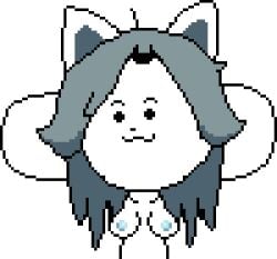 1girls 2022 2d accurate_art_style blue_nipples breasts cat_ears collarbone color female grey_hair j_d_ monster_girl nipples pixel_art self_upload tagme temmie temmie_(undertale) transparent_background undertale undertale_(series) video_game_character white_body