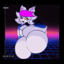 1girls 80's_theme animated ass ass_shake back_view backboob big_ass dat_ass decepticon_insignia eyepatch fat_ass female female_only fexa five_nights_at_freddy's foxy_(cally3d) foxy_(fnaf) fredina's_nightclub indego_the_fox_(coldshoyo) large_ass no_sound oc open_mouth retrowave stormkinght synthwave tagme twerk twerking vhs video voluptuous voluptuous_female