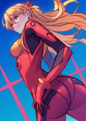 1girls ass asuka_langley_sohryu female neon_genesis_evangelion plug plugsuit solo suit tagme