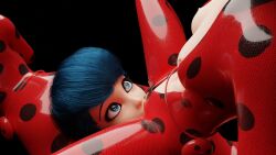 16:9 2020s 2023 2_bodysuits 2girls 3d bodysuit clothing crotch_zipper eyes facesitting female female_focus female_only hair human ladybug_(character) marinette_cheng marinette_dupain-cheng miraculous_ladybug open_eyes png selfcest shiny_clothes threesome tight_clothing yuri zipper