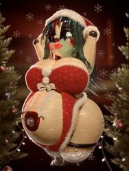 1girls 3d 3d_(artwork) barely_clothed big_ass big_breasts boob_window camera camera_view christmas clothed female female_only five_nights_at_freddy's huge_ass huge_breasts humanoid no_bra no_underwear pov pregnant rckke robot robot_girl scrap_baby scrap_baby_(fnaf) scrap_baby_(rckke) sideass sideboob