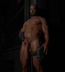 1boy 1human 1male 3d bara big_penis foreskin huge_cock jacob_lee large_penis lumpyrumps_(artist) male male_focus male_only male_pov muscles muscular muscular_male penis solo solo_male tan_skin tan_skinned_male the_callisto_protocol uncircumcised uncircumcised_penis