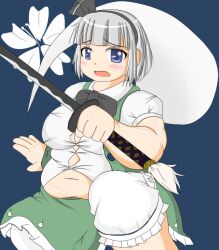 bbw belly_overhang big_belly big_breasts big_female blush chubby chubby_female embarrassed fat fat_arms fat_ass fat_female fat_fetish fat_girl fat_woman fatty large_female nerizou obese obese_female overweight overweight_female plump pork_chop thick_thighs touhou weight_gain youmu_konpaku