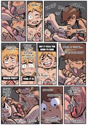 2boys big_penis brown_hair comic comic_page gay ginger male male_only neil_nordegraf rimming rimming_male scott_pilgrim scott_w_pilgrim size_comparison tagme tez_(artist) yaoi