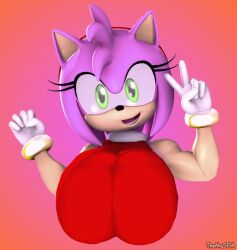 2023 3d 3d_(artwork) amy_rose big_breasts clothed female female_only huge_breasts mobian_(species) sega sonic_(series) theashsfm