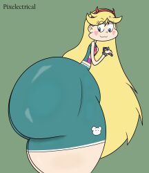 ass_bigger_than_head ass_focus breastless clothed female female_only huge_ass hyper_ass hyper_thighs massive_ass massive_thighs pixelectrical star_butterfly star_vs_the_forces_of_evil thunder_thighs