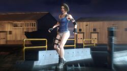 3d embarrassed jill_valentine kyle_phalanx no_pants panties pantsless resident_evil resident_evil_3 underwear white_panties