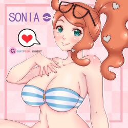 breasts female female_only looking_at_viewer misune_art nintendo pokemon pokemon_ss solo sonia_(pokemon)