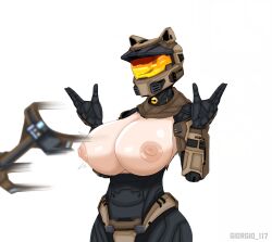 343_industries 3_fingers aliasing armor armored_female armored_gloves armpits big_areola big_ass big_breasts big_nipples big_thighs body_fur bodysuit bouncing_breasts breast_cutout breasts brown_body brown_skin bursting_breasts cat_bell cone_nipples desert_clothes female female_focus female_only giorgio_117 glowing_eyes halo_(game) halo_(series) halo_infinite hand hands-free hands_up helmed_(character) helmet helmet_covering_face helmet_only helmet_with_visor huge_nipples hyper_nipples large_nipples massive_nipples metallic_body metallic_clothing microsoft motion_blur neck_scarf nipples nisha_(reresfm) no_background no_bra no_face png power_armor reflection ripped_bodysuit ripped_clothing ripped_shirt solid_color_background spartan_(halo) thick_nipples tight_clothing tight_fit tits_out visor visor_(armor) visor_helmet wardrobe_malfunction white_background wide_hips