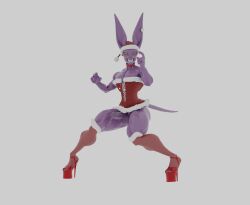 1boy 3d 3d_(artwork) 3d_model anthro anthro_only anubeensfw beerus cat_ears cat_tail christmas christmas_outfit corset crossdressing dragon_ball dragon_ball_super high_heels holidays male male_only muscular_thighs penis platform_heels purple_body smile smiling solo solo_male tagme yaoi yellow_eyes