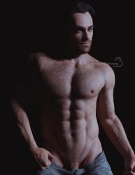 1boy 2023 3d 3d_model activision alejandro_vargas alejandro_vargas_(cod) bara barazoku body_hair call_of_duty call_of_duty_modern_warfare_2_(2022) clothing hairy_chest hairy_male looking_at_viewer male male_focus male_nipples male_only manly mexican_male modern_warfare muscular_male nipples penis solo solo_male yaoi