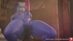 1boy 1futa 3d anal anal_penetration anal_sex animal_genitalia animated areolae balls bandoned big_breasts big_penis blender bouncing_balls breasts cowgirl_position dark-skinned_male dark_skin draenei erection futanari giver_pov horsecock huge_cock interracial large_breasts male_on_futa nipples no_sound nude penis pov purple-skinned_futanari sex testicles video world_of_warcraft yrel