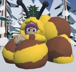 1girls 3d :3 ass_up backpack bea_(brawl_stars) bee bee_costume big_ass big_boobs big_breasts big_butt big_thighs black_eyes brawl_stars breasts brown_pants brown_shirt bubble_ass bubble_butt cute female female_only huge_ass huge_boobs huge_breasts huge_butt rec_room snow thick_ass thick_thighs trees weirdmaker43 white_background yellow_pants yellow_shirt