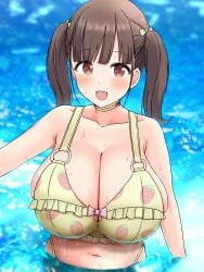 1girls brown_eyes brown_hair idolmaster idolmaster_shiny_colors large_breasts sonoda_chiyoko tomato_rice