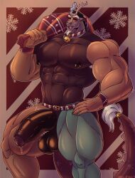 1boy armpit ass bara beard biceps big_balls big_muscles big_penis christmas christmas_outfit cum discord_(mlp) draconequus fat_cock furry gay hairy hairy_male hybrid inayurinko male_only muscle muscles muscular_arms muscular_legs muscular_male my_little_pony my_little_pony_friendship_is_magic skinny vein veiny_penis