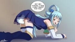 aqua_(konosuba) diaper kono_subarashii_sekai_ni_shukufuku_wo! sketchmandl tagme