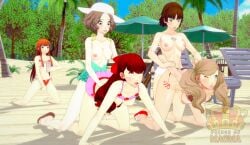 1girls 3d 4futas ahe_gao all_fours ann_takamaki beach bikini blonde_hair blue_eyes breasts breasts_out brown_eyes brown_hair clothing drooling female futa_on_futa futanari group_sex haru_okumura human intersex kasumi_yoshizawa koikatsu makoto_niijima masturbation megami_tensei orange_hair pale_skin parallel_sex persona persona_5 persona_5_royal prince_of_magma recording red_eyes red_hair sakura_futaba sex sex_from_behind sumire_yoshizawa swimsuit swimsuit_aside swimwear voyeur watermark