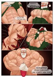 abs beard biceps big_muscles christmas hug_muscles large_muscles male male_only moustache muscle_growth muscles muscular muscular_arms muscular_back muscular_legs muscular_male muscular_thighs pecs santa_claus thedarkdjin