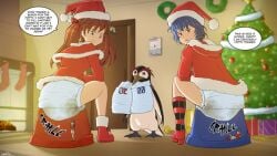 asuka_langley_sohryu diaper neon_genesis_evangelion rei_ayanami sketchmandl