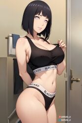 1girls ai_generated big_breasts black_hair blacked blacked_clothing boruto:_naruto_next_generations cheating cheating_girlfriend cheating_wife cuckold female female_focus female_only hyuuga_hinata light-skinned_female light_skin looking_at_viewer naruto naruto_(series) naruto_shippuden netorare ntr samsara_ai solo