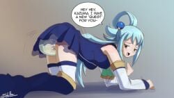 aqua_(konosuba) diaper kono_subarashii_sekai_ni_shukufuku_wo! sketchmandl tagme