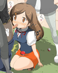 00s 1boy 2girls breasts brown_hair clothed clothed_sex cum exhibitionism fellatio female female_galactic_grunt female_human female_team_galactic_grunt forced galactic_grunt human human_only kneeling lass_(pokemon) lass_(pokemon_dppt) male nintendo npc_trainer oral outdoors pantyhose penis poke_ball pokemon pokemon_dppt public straight straight_hair team_galactic team_galactic_grunt team_galactic_grunt_(female) team_galactic_grunt_(male) text uncensored zinger_(excess_m) zzz