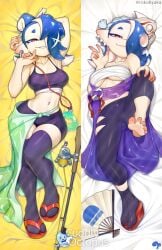 dakimakura dakimakura_design fully_clothed krokobyaka octoling octoling_girl shiver_(splatoon) shiver_(splatoon_raiders) shiver_hohojiro splatoon splatoon_(series) splatoon_3 splatoon_raiders tagme tentacle_hair
