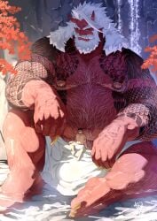 abs absurd_res age_difference arm_hair armpit_hair asian_mythology back_muscles beard bed big_muscles big_nipples big_pecs body_hair chest_hair chest_tattoo cuddling demon demon_humanoid dera_kimidori duo east_asian_mythology extreme_size_difference facial_hair furniture hair hairy happy_trail hi_res holding_partner horn horned_humanoid hug huge_muscles huge_pecs human humanoid humanoid_pointy_ears intimate japanese_mythology larger_humanoid larger_male leg_hair long_beard long_hair male male/male mammal mature_male moustache muscular muscular_human muscular_humanoid muscular_male mythology nipples nude older_humanoid older_humanoid_younger_human older_male older_on_young on_bed oni pecs pointy_ears pubes red_body romantic romantic_couple size_difference smaller_human smaller_male tattoo white_hair yokai younger_human younger_male