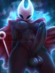 3:4 absurd_res ambiguous_fluids anthro areola arthropod balls big_penis black_body black_eyes black_nipples black_skin blue_background blush blush_lines bodily_fluids bone breasts cape cloak clothing dripping exoskeleton female forest forest_background genital_fluids genitals glowing gynomorph hand_on_hip hi_res hollow_knight_(franchise) hornet_(hollow_knight) humanoid insects intersex low-angle_view muscular muscular_female muscular_thighs nature nature_background nipples non-mammal_breasts non-mammal_nipples nude particles penis plant precum presenting presenting_balls presenting_penis red_cloak red_clothing saggy_balls selitoxicmoon simple_background skull skull_head solo team_cherry thick_thighs tree vein veiny_penis view waist weapon white_head wide_hips