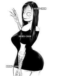 big_ass big_breasts black_hair brikuchan clothing creepypasta horror japanese long_hair momo_(creepypasta) no_panties no_pants