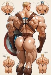 abs ai_generated anatomy ass ass_focus bara biceps big_ass big_biceps big_butt big_pecs big_penis bodybuilder bubble_ass bubble_butt butt_focus butt_grab captain_america character_sheet functionally_nude jockstrap male male_focus male_only man_boobs marvel marvel_cinematic_universe marvel_comics muscles muscular_arms muscular_legs muscular_male muscular_thighs notebook notes obliques paper revealing_clothes solo solo_focus solo_male steve_rogers test underwear yaoi