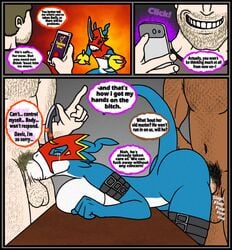 bent_over_table comic digimon digimon_(species) digimon_adventure_02 double_penetration english_text female flamedramon gender_transformation genderswap_(mtf) hairy mind_control mtf_transformation oral penis rape rule_63 straight tagme talking_leech transformation vaginal_penetration