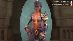 3d alternate_costume animated balls blender dragon_symmetra erection from_behind glory_hole no_sound overwatch penetration penis pussy raxastake sex straight symmetra vaginal_penetration video x-ray