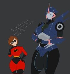 2girls alien alien_girl alien_humanoid alien_robot arcee arcee_(prime) ass av3ragejan3 averagejane big_ass big_breasts big_thighs breasts crossover curvaceous curvy curvy_figure cybertronian digital_media_(artwork) elastigirl female fembot gynoid hasbro helen_parr hips hourglass_figure huge_ass huge_breasts huge_thighs human human/humanoid human/robot humanoid large_ass large_breasts large_thighs legs light-skinned_female light_skin mechanical metallic_body milf mother pixar pixar_mom robot robot_girl robot_humanoid slim_waist tall_female the_incredibles thick thick_legs thick_thighs thighs transformers transformers_prime voluptuous voluptuous_female waist wide_hips wide_thighs