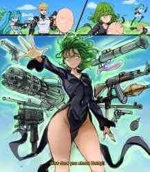 breast_outline dildo fortnite genos gun guns hatsune_miku one-punch_man saitama skin_tight tatsumaki thick_thighs tight_clothing vocaloid