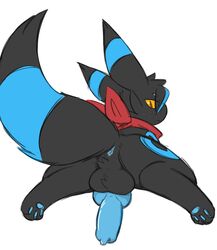 1boy 3_toes all_fours alternate_color alternate_eye_color animal_genitalia animal_penis anus ass bargglesnatch-x1 big_ears big_penis big_tail black_fur black_hair blue_fur blue_hair blue_penis blue_skin canine canine_penis eeveelution erection feet feral fur furry half-closed_eyes knot long_ears long_penis male male_only mammal nintendo nude original_character pawpads paws penis perineum pokémon_(species) pokemon pokemon_(species) pokemon_gsc scarf shiny_pokemon short_hair simple_background sketch soles solo spread_legs tail thick_penis thick_thighs umbreon video_games white_background yellow_eyes yellow_sclera