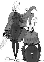 1girls 2_horns alternate_body_type alternate_breast_size arthropod artist_name big_ass big_breasts big_butt black_body black_skin breasts bubble_ass bubble_butt bug bug_girl female female_only hollow_knight hollow_knight:_silksong hornet_(hollow_knight) large_ass large_breasts large_butt silksong team_cherry